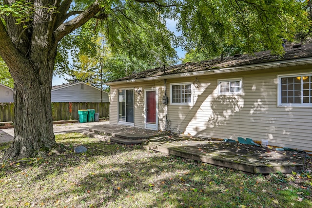 view of front of house with a patio area