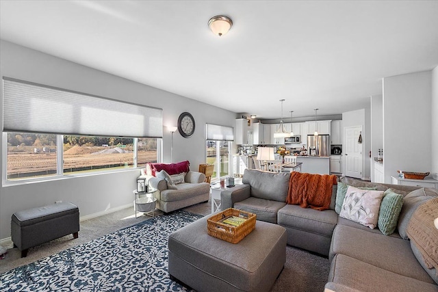 view of carpeted living room