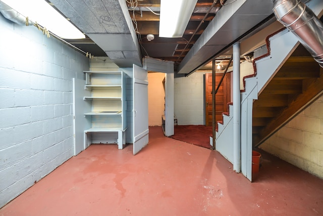 view of basement