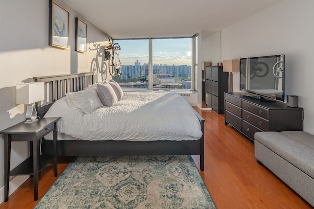 bedroom featuring light hardwood / wood-style floors