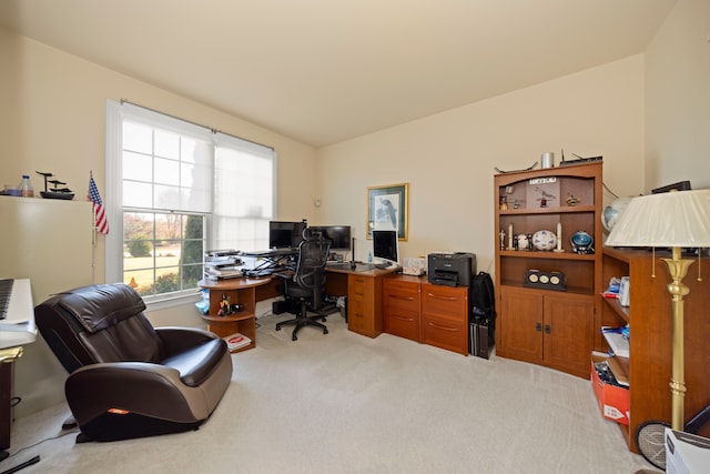 view of carpeted office