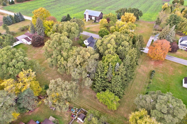 bird's eye view featuring a rural view