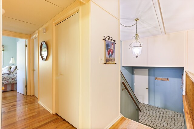 corridor featuring light hardwood / wood-style flooring