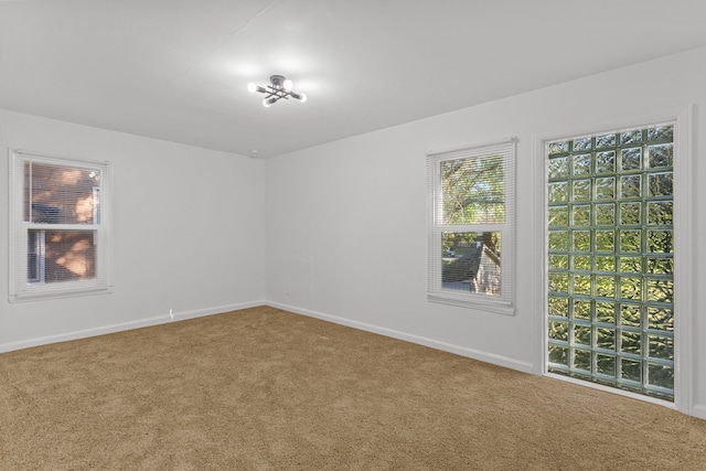 view of carpeted spare room