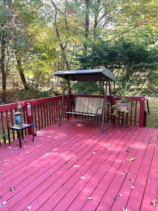 view of wooden terrace