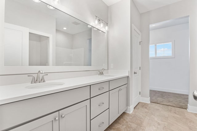 bathroom with vanity