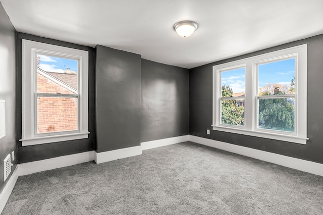 carpeted spare room with a healthy amount of sunlight