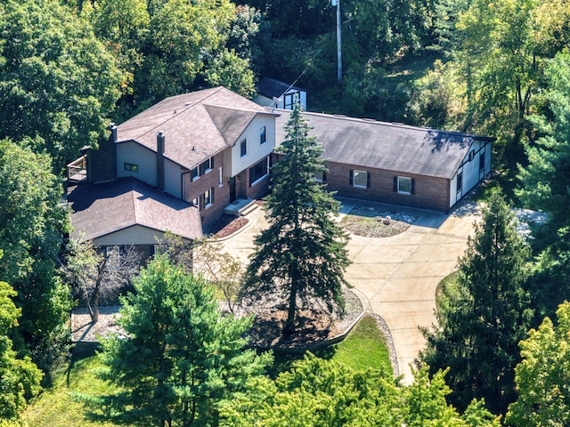 birds eye view of property