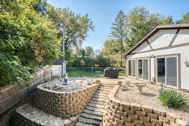 view of patio / terrace featuring grilling area