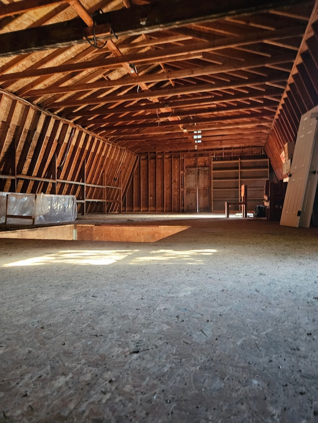 view of attic