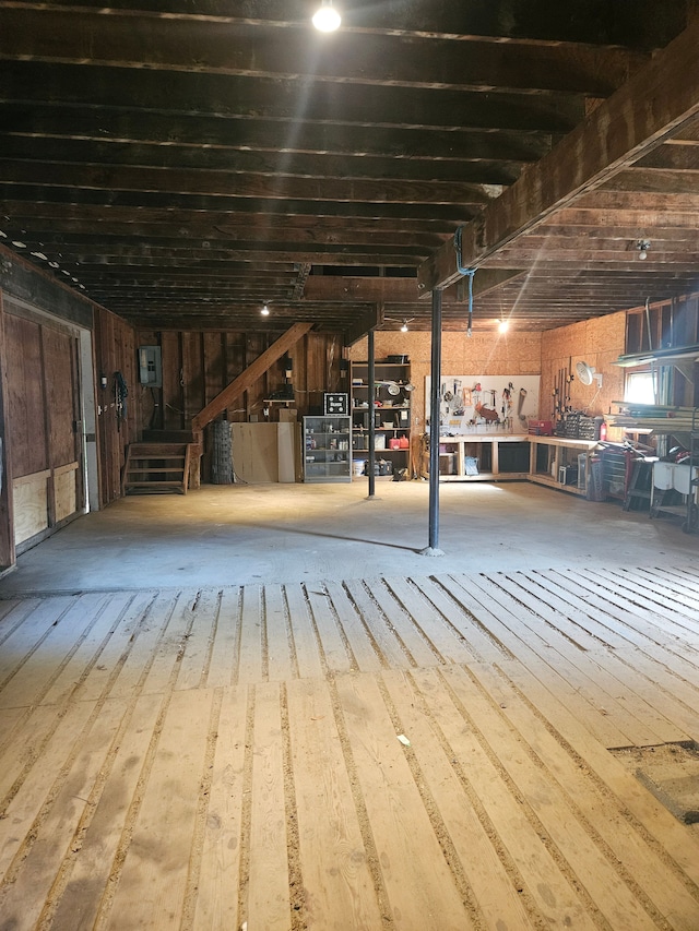 miscellaneous room featuring hardwood / wood-style floors