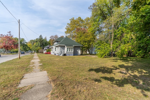 exterior space with a lawn