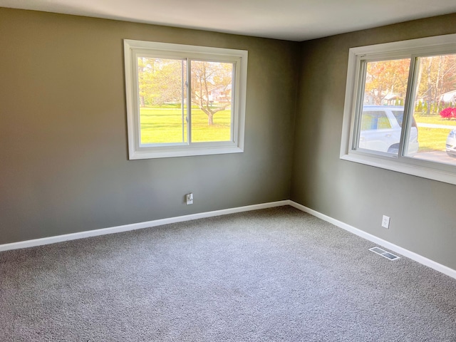 unfurnished room featuring carpet floors