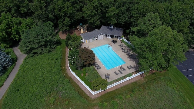 birds eye view of property