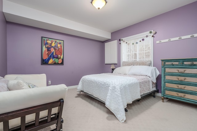 bedroom with carpet floors