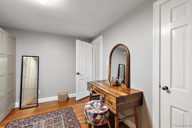 interior space with light wood-type flooring