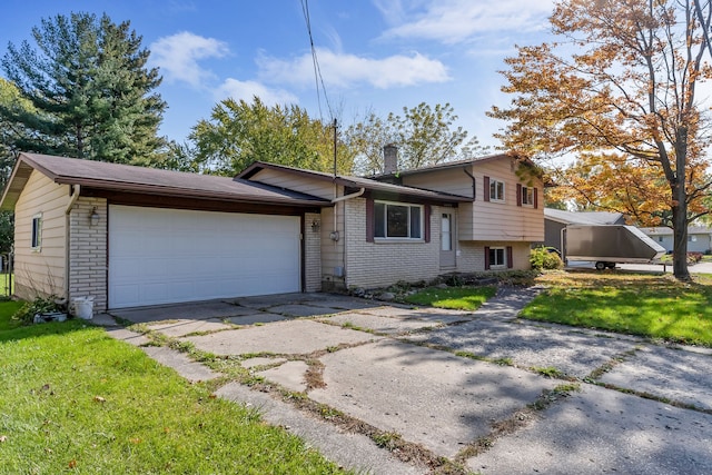 tri-level home featuring a garage