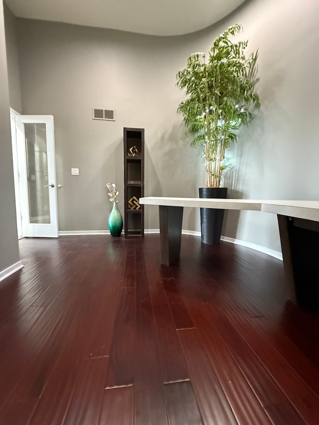 interior space featuring dark hardwood / wood-style floors