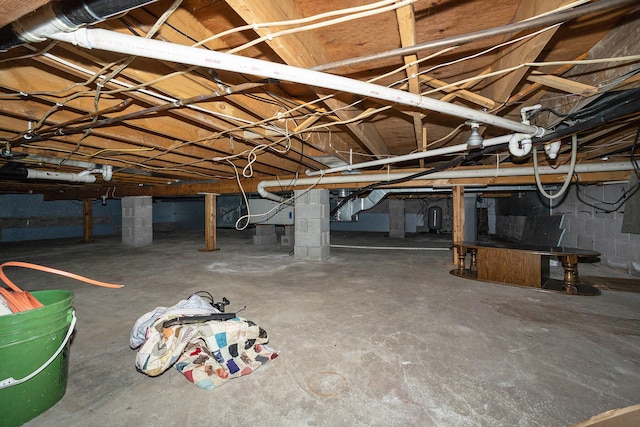 view of basement