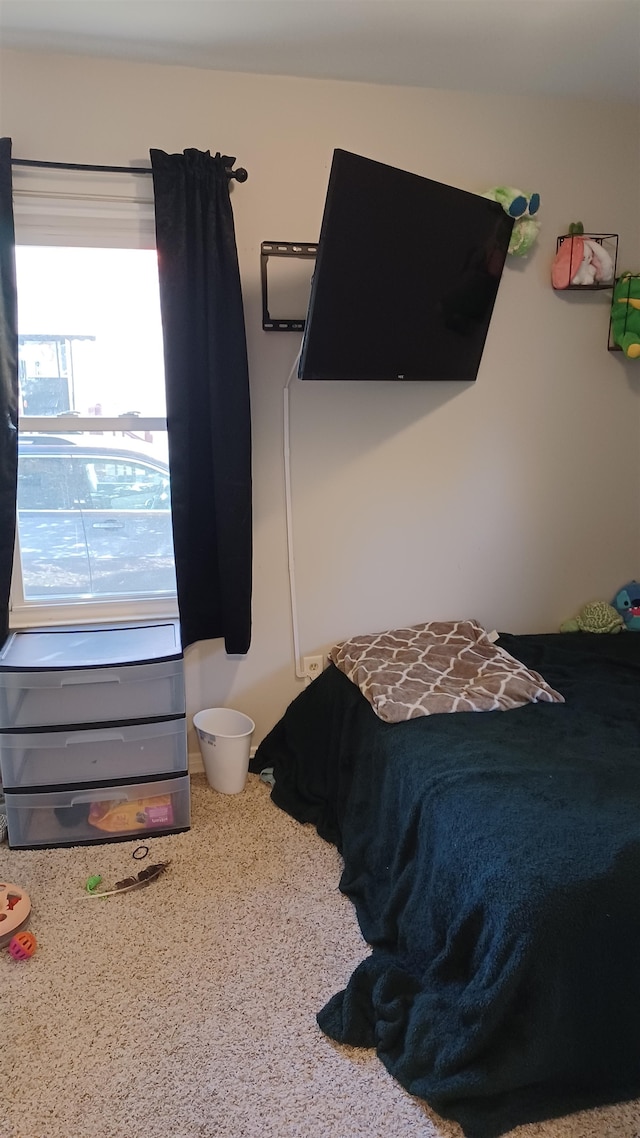 view of carpeted bedroom