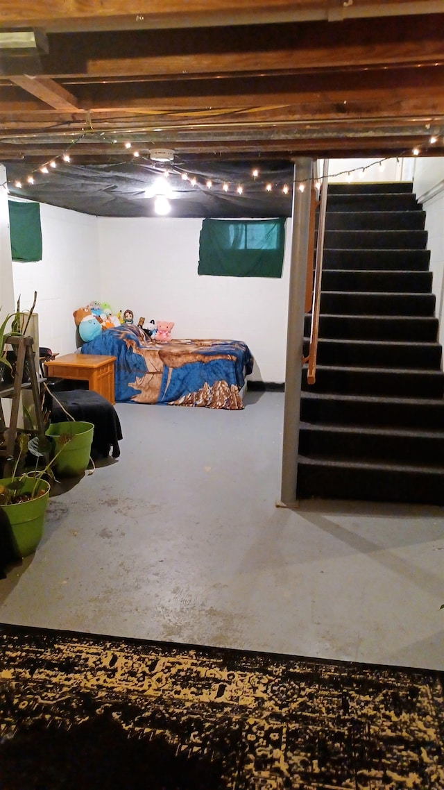 view of basement