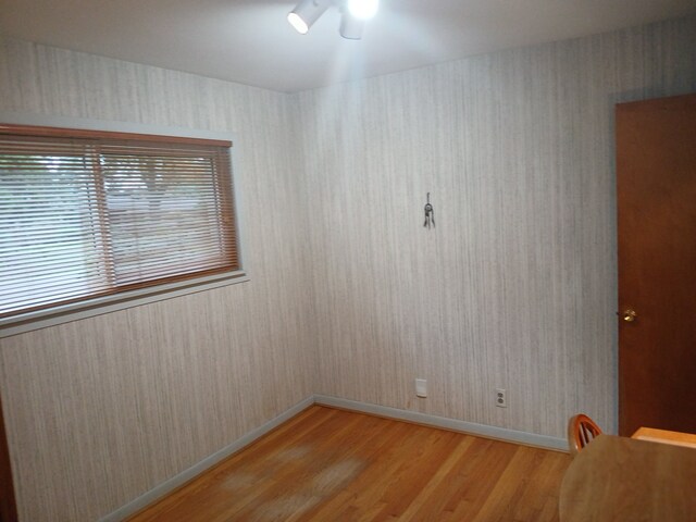 28164 Kendallwood Dr, Farmington Hills, MI 48334 - spare room featuring wood finished floors, baseboards, and a ceiling fan