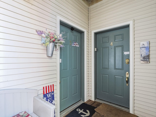 view of doorway to property