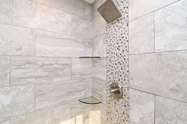 details featuring a tile shower