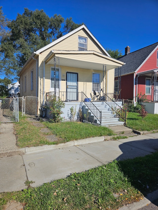 bungalow-style home with a porch