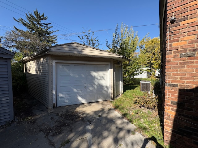 garage with central AC