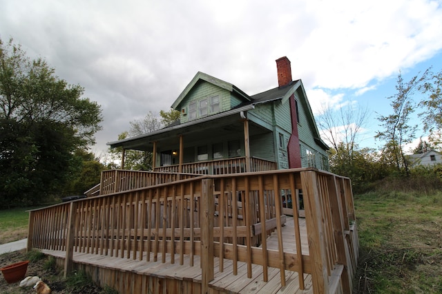 exterior space featuring a deck