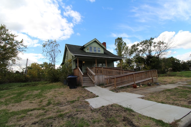 view of front of property with a porch