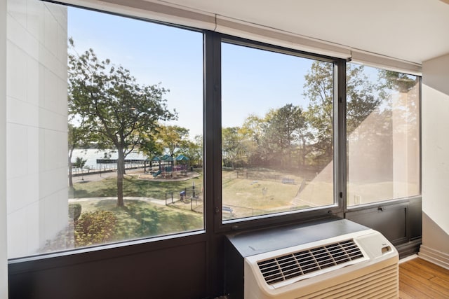 1001 W Jefferson Ave Unit 2E, Detroit, MI 48226 - detailed view of wood finished floors and a large body of water