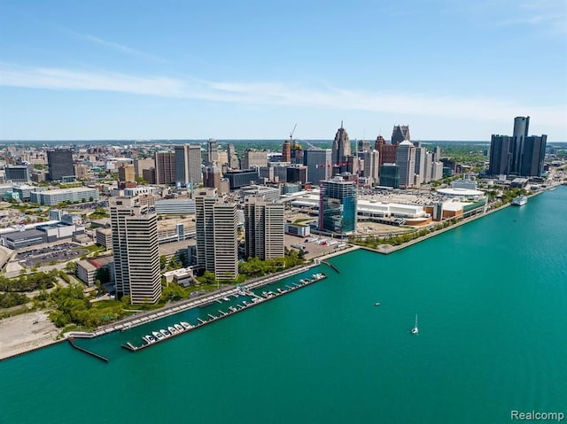 1001 W Jefferson Ave Unit 2E, Detroit, MI 48226 - view of urban area with a large body of water