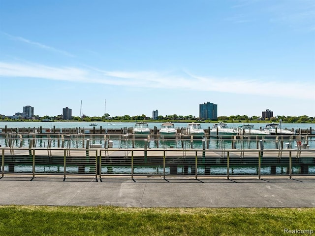 1001 W Jefferson Ave Unit 2E, Detroit, MI 48226 - dock with a water view
