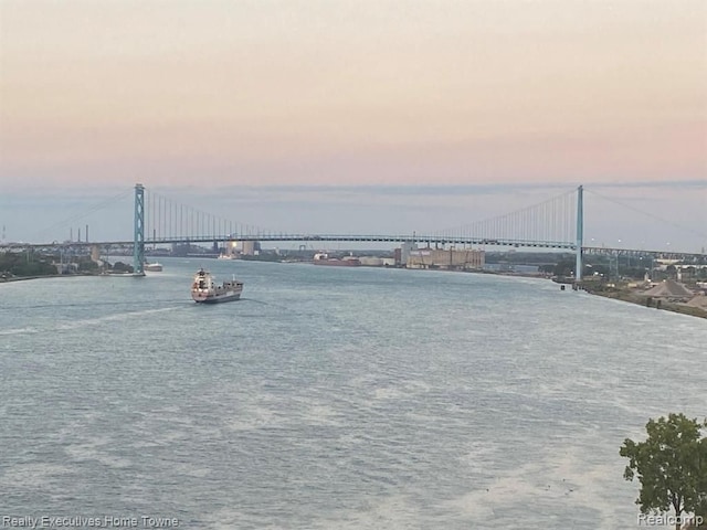 1001 W Jefferson Ave Unit 2E, Detroit, MI 48226 - water view with a notable bridge