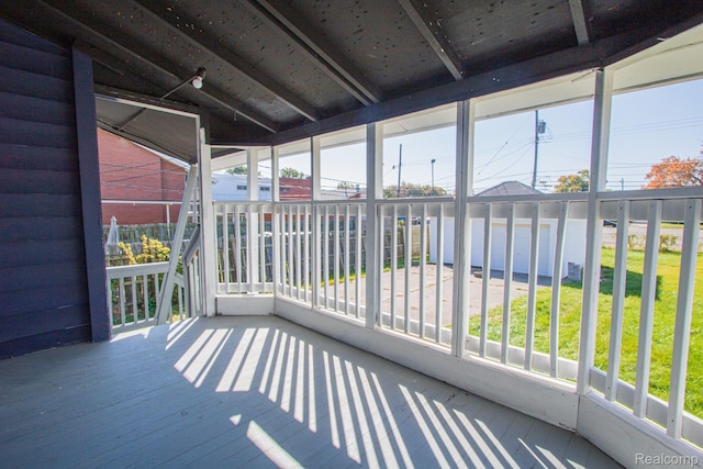 23930 Elmira St, Saint Clair Shores, MI 48082 - unfurnished sunroom with healthy amount of natural light and vaulted ceiling