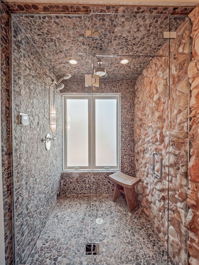 bathroom with an enclosed shower