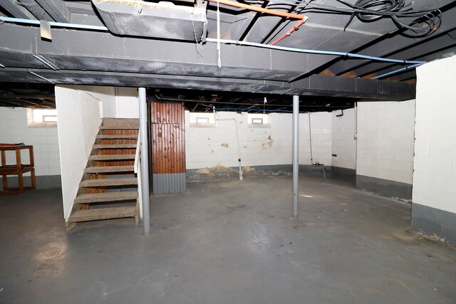 view of basement