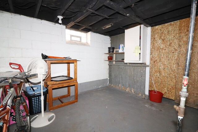 view of basement