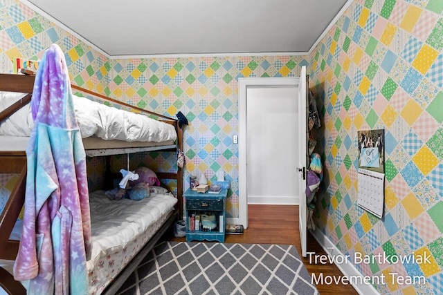 bedroom featuring wood-type flooring