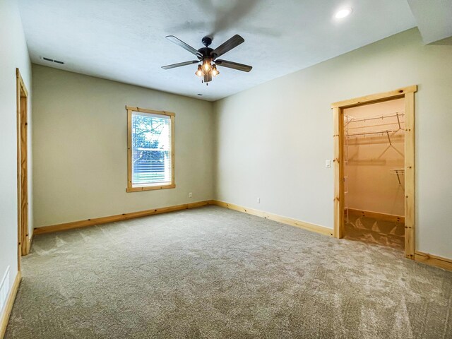 620 S Main St, Wayland, MI 49348 - unfurnished bedroom featuring baseboards, carpet flooring, ceiling fan, and recessed lighting
