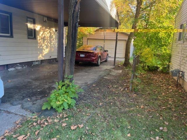 view of property exterior with a carport