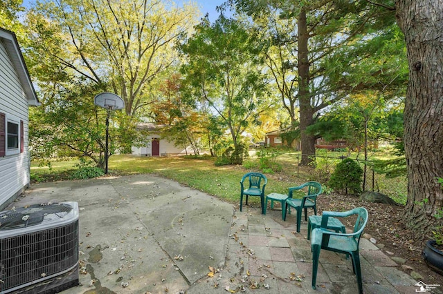 view of patio / terrace featuring central air condition unit