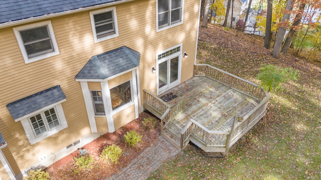 view of wooden deck