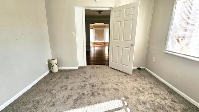 view of carpeted empty room