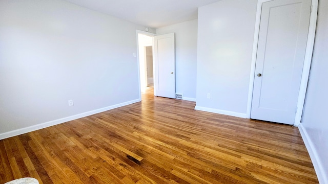 unfurnished bedroom with light hardwood / wood-style flooring