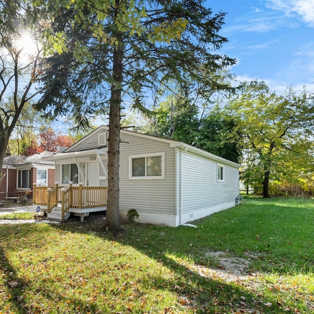 view of property exterior featuring a yard