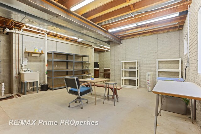 10300 Lange Rd, Birch Run, MI 48415 - unfinished basement featuring a sink