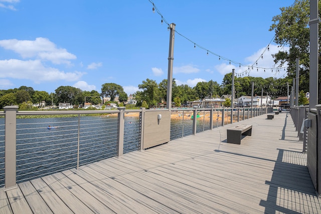 view of dock area